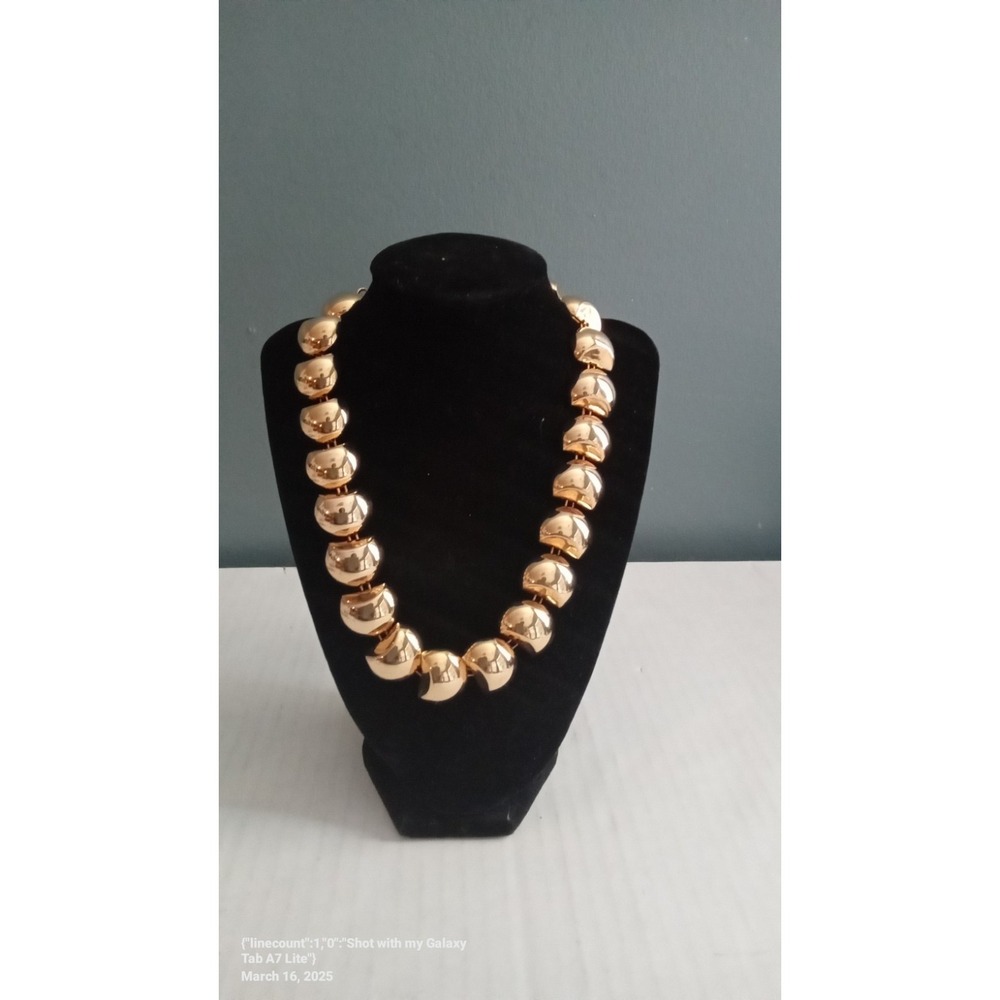 Gold Statement Necklace‎ Chunky Bead Collar Necklace Costume Jewelry